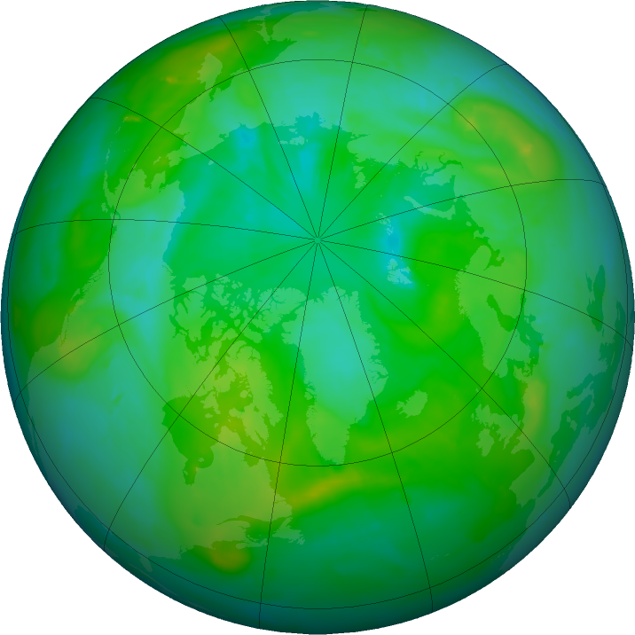 Arctic ozone map for 14 July 2011